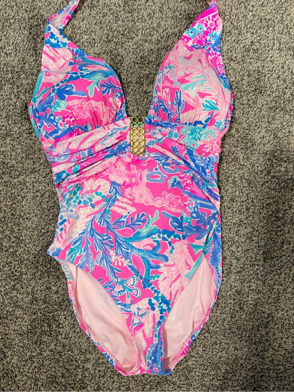 Lilly Pulitzer Lanai One-Piece Pascha Pink Aquadesiac Swimsuit